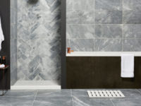 Original Style Earthworks Castel Marble grey bathroom tiles