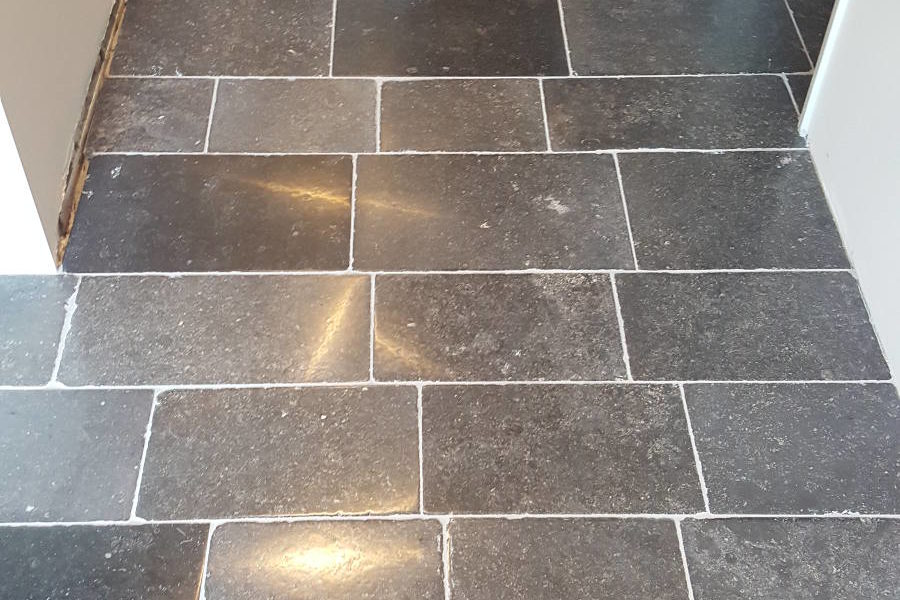Grey Stone Tile Hallway