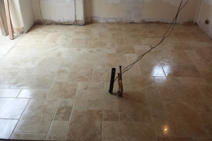 Renovation Project Adding Stone Floor Tiles